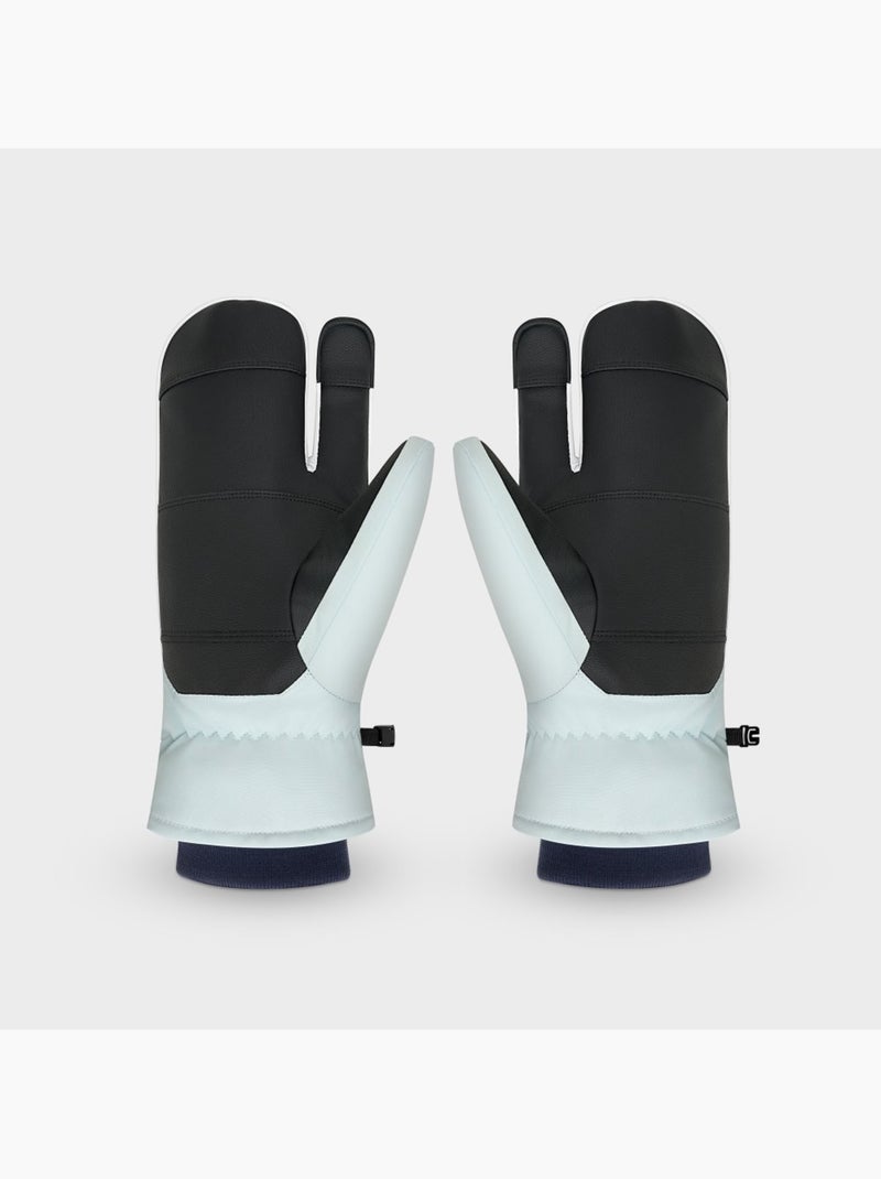 Guantes térmicos tres dedos esquí hombre y mujer glisse light Azul - Kiabi