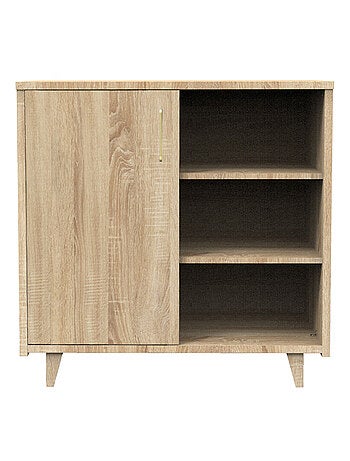 Guardería completa: cama de 120x60, cambiador y armario con 1 puerta grande y 1 puerta - SAUTHON