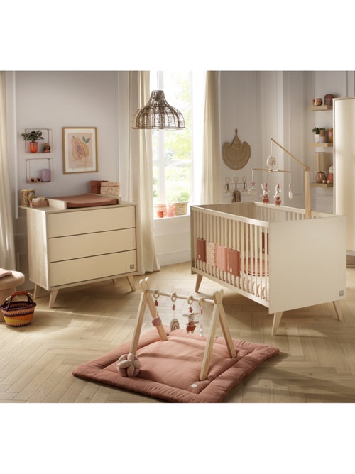 Guardería convertible Mélinée, cama convertible 140x70 y cambiador de 3 cajones - Roble - SAUTHON - Kiabi