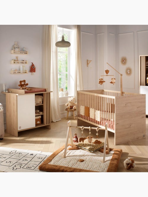 Guardería convertible Tokio, Cama convertible 140x70 y Cómoda Claustra - Chêne - SAUTHON - Kiabi