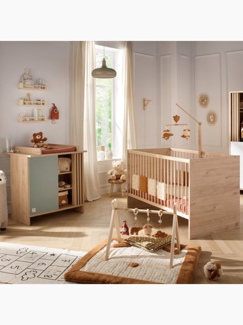 Guardería convertible Tokio, Cama convertible 140x70 y Cómoda Claustra - Chêne - SAUTHON - Kiabi