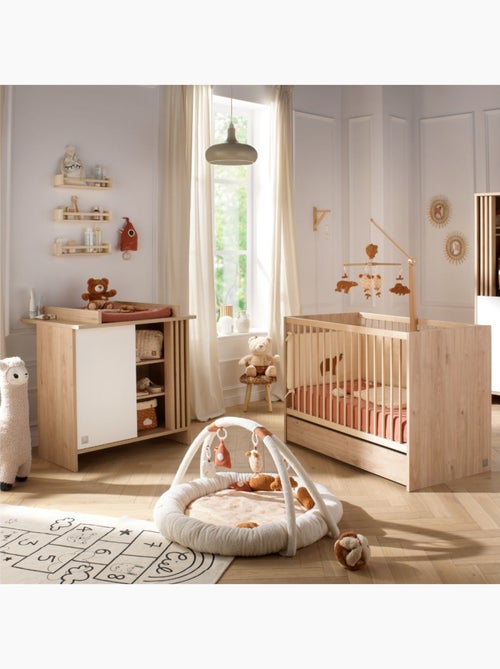 Guardería Tokyo completa, cama 120x60cm y cómoda Claustra - Chêne - SAUTHON - Kiabi