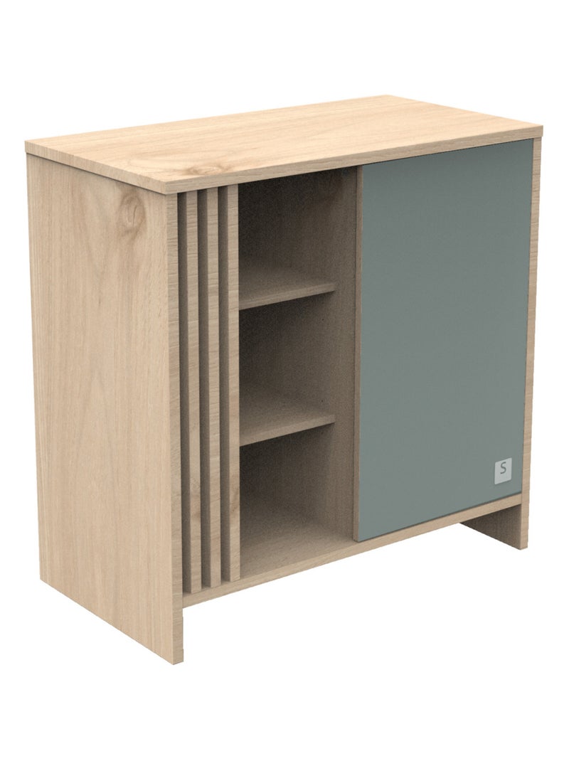 Guardería Tokyo completa, cama 120x60cm y cómoda Claustra - Chêne - SAUTHON Verde - Kiabi