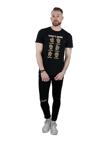 Guardians Of The Galaxy - Camiseta Today´s Mood de Baby Groot de Algodón para Hombre