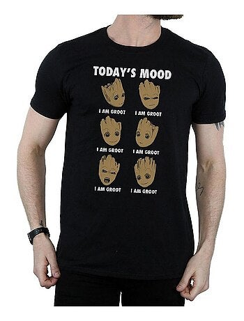 Guardians Of The Galaxy - Camiseta Today´s Mood de Baby Groot de Algodón para Hombre