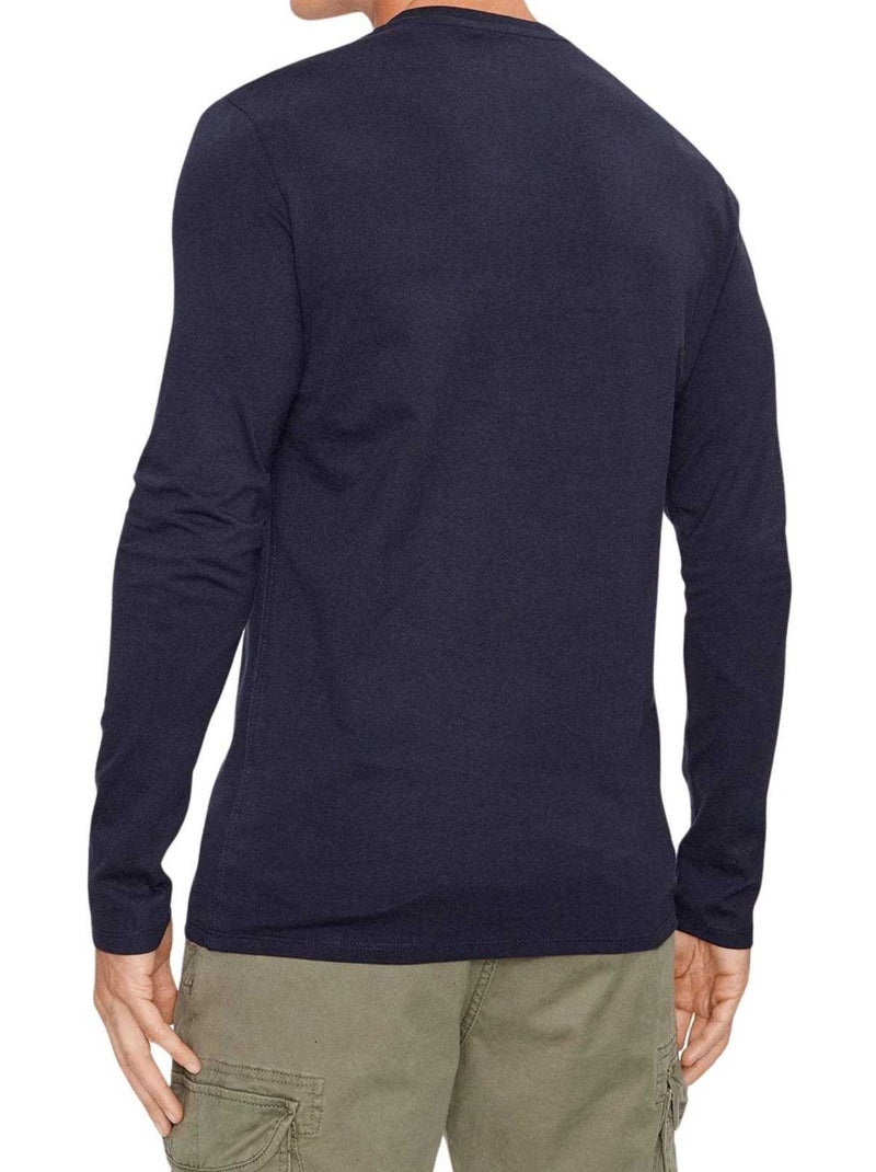 Guess - Camiseta de Manga Larga para Hombre Azul marino - Kiabi