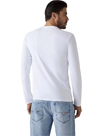 Guess - Camiseta de Manga Larga para Hombre