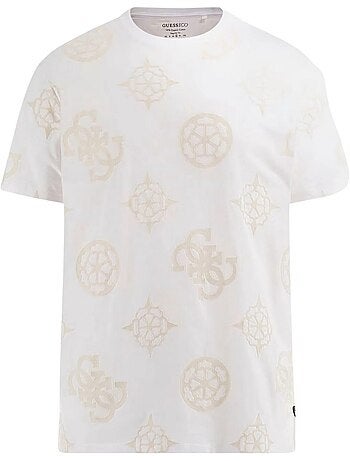 Guess - Camiseta Diseño Logo Repetido para Hombre
