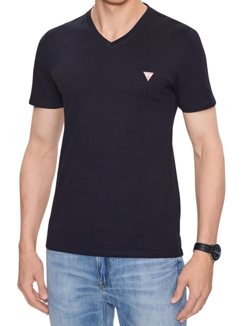 Guess - Camiseta Diseño Logotipo para Hombre Azul marino - Kiabi