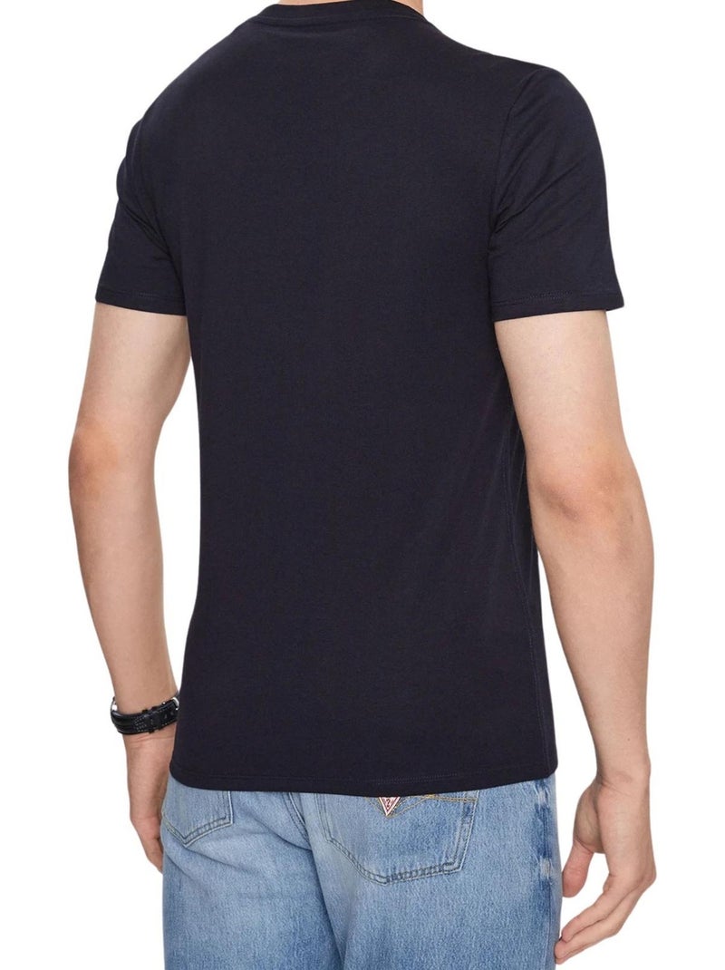 Guess - Camiseta Diseño Logotipo para Hombre Azul oscuro - Kiabi