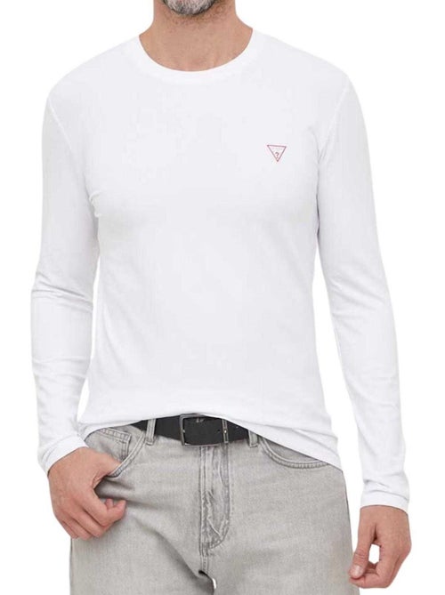 Guess - Camiseta Diseño Logotipo Triangular de Manga Larga para Hombre - Kiabi Guess - Camiseta Diseño Logotipo Triangular de Manga Larga para Hombre - Kiabi