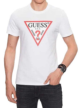 Guess - Camiseta Diseño Triangular para Hombre