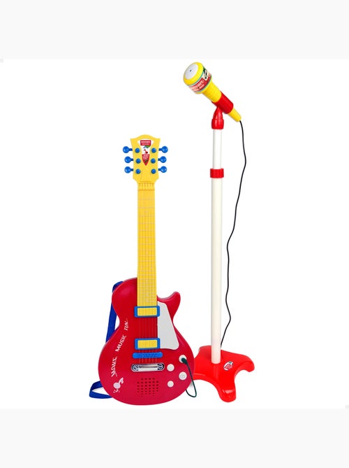Guitarra eléctrica de juguete 55 cm c/micrófono de pie bontempi - Kiabi