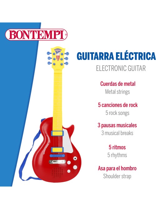 Guitarra eléctrica de juguete rock 56 cm bontempi - Kiabi Guitarra eléctrica de juguete rock 56 cm bontempi - Kiabi
