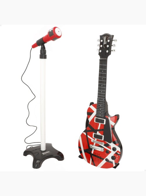 Guitarra eléctrica de rock 56 cm con micrófono de pie bontempi - Kiabi