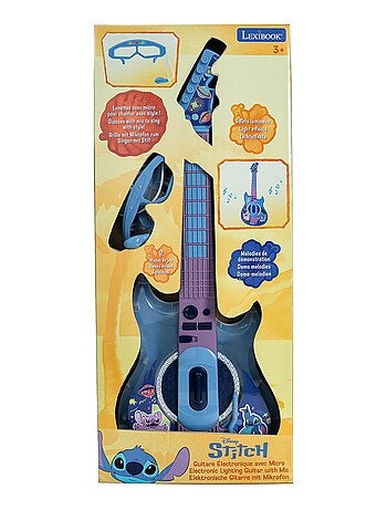 Guitarra electrónica luminosa con micrófono en forma de gafas Stitch