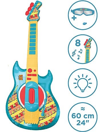 Guitarra electrónica luminosa Mi Villano Favorito con gafas-micrófono