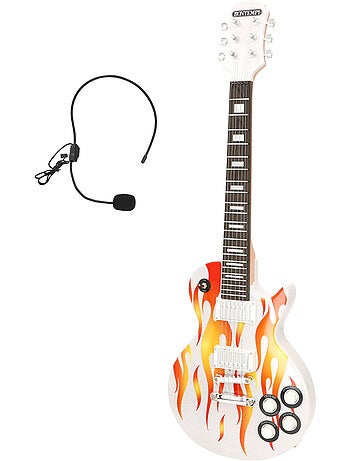 Guitarra electrónica para niños 69 cm con micrófono de diadema bontempi