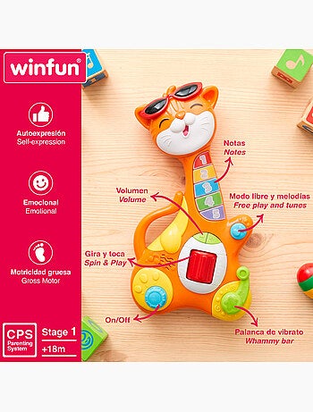 Guitarra infantil gatito + 18 meses winfun
