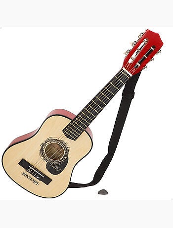 Guitarra juguete clásica de madera 75 cm con correa bontempi