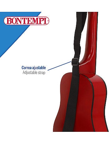 Guitarra juguete clásica de madera 75 cm con correa bontempi