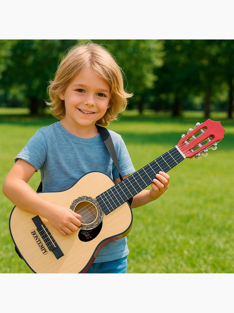 Guitarra juguete clásica de madera 75 cm con correa bontempi N/D - Kiabi