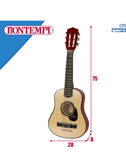 Guitarra juguete clásica de madera 75 cm con correa bontempi - Kiabi Guitarra juguete clásica de madera 75 cm con correa bontempi - Kiabi