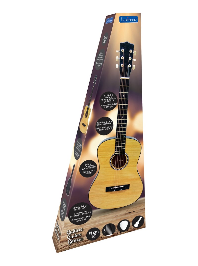 Guitarrara acústica de madera 36''/91 cm con bolsa de transporte Beige - Kiabi