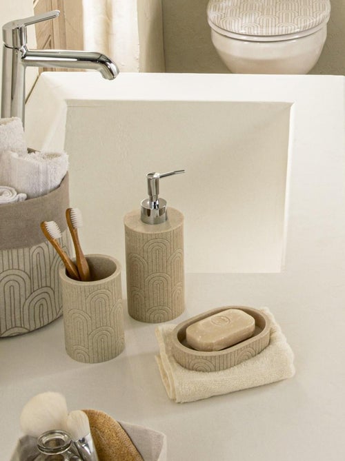 Guy Levasseur - Set de salle de bain 3 pièces en polyrésine blanc - Kiabi