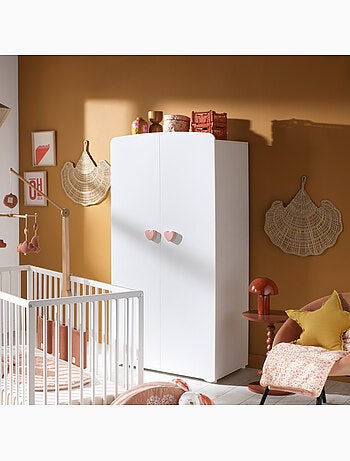 Habitación completa para bebé Basic, cama de 120 x 60 con barandillas, cómoda con - BABYPRICE