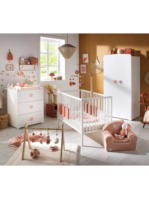 Habitación completa para bebé Basic, cama de 120 x 60 con barandillas, cómoda con - BABYPRICE - Kiabi