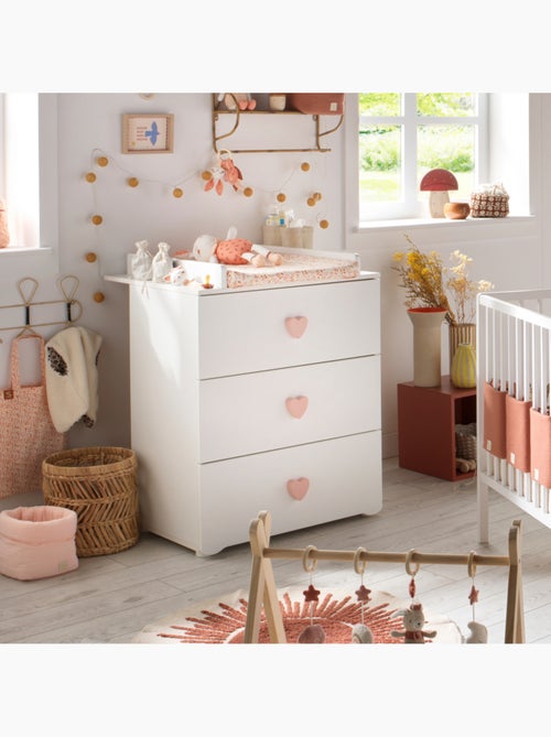 Habitación completa para bebé Basic, cama de 120 x 60 con barandillas, cómoda con - BABYPRICE - Kiabi