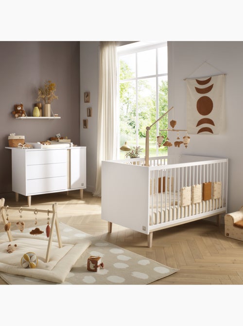 Habitación convertible Paloma, cama convertible 140x70 y cambiador de 3 cajones y 1 - SAUTHON - Kiabi