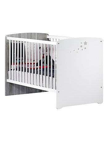 Habitación doble con cama, cómoda y hornacina de madera - BABYPRICE