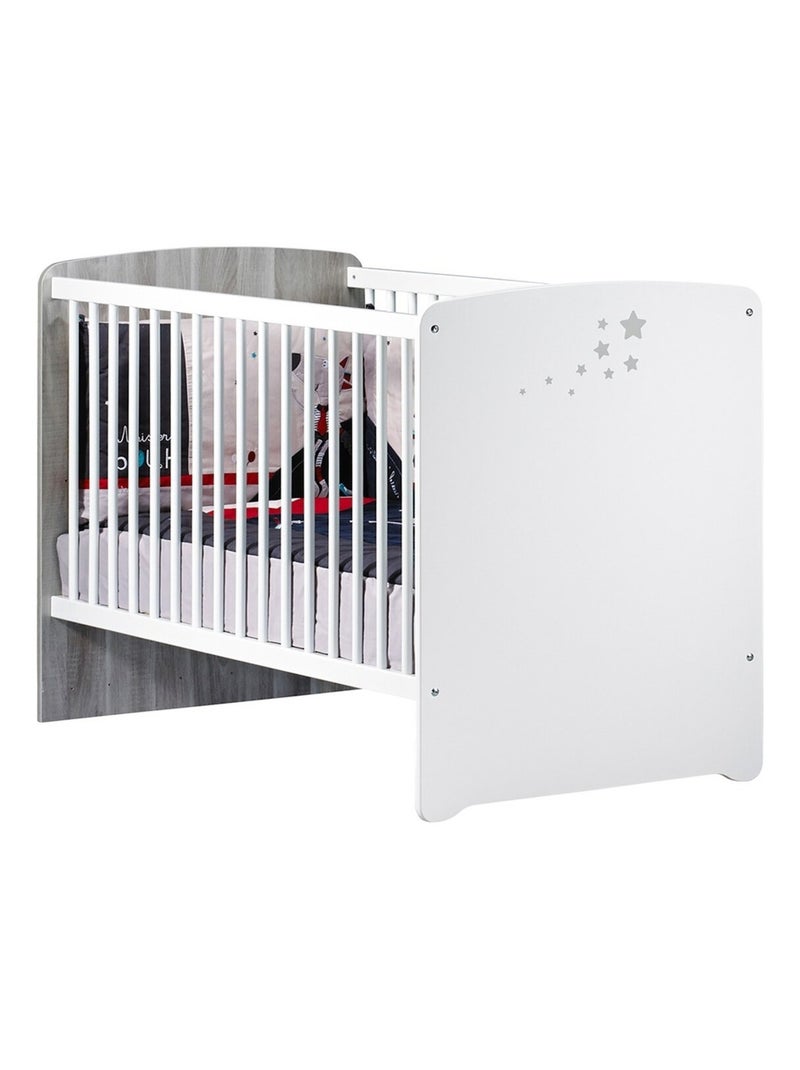 Habitación doble con cama, cómoda y hornacina de madera - BABYPRICE Blanco - Kiabi
