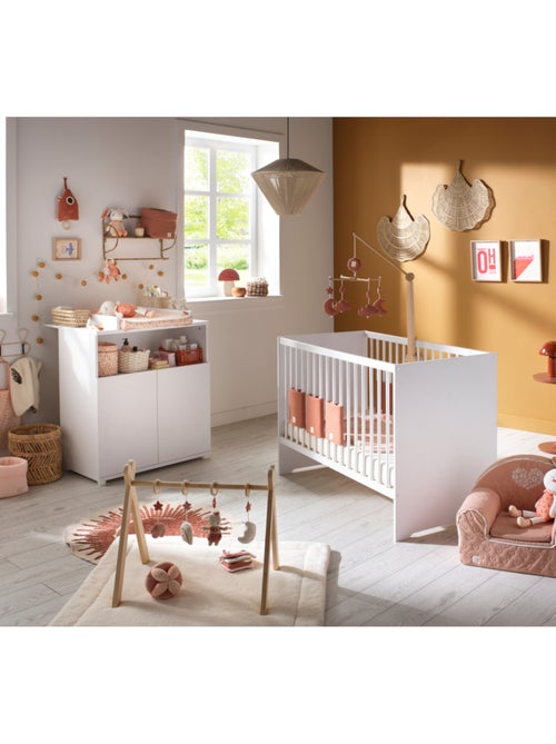 Habitación doble para bebés: cama de 120 x 60 y cómoda con cambiador de 2 puertas en - BABYPRICE - Kiabi