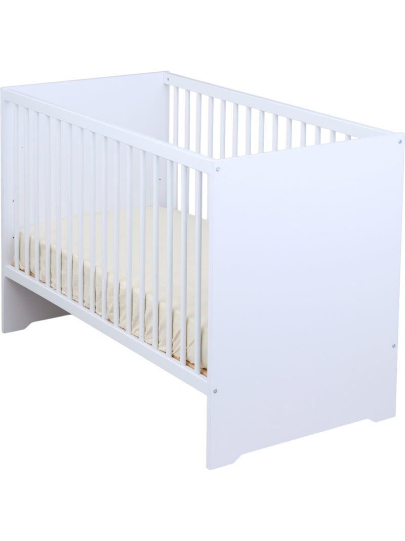 Habitación doble para bebés: cama de 120 x 60 y cómoda con cambiador de 2 puertas en - BABYPRICE Blanco - Kiabi