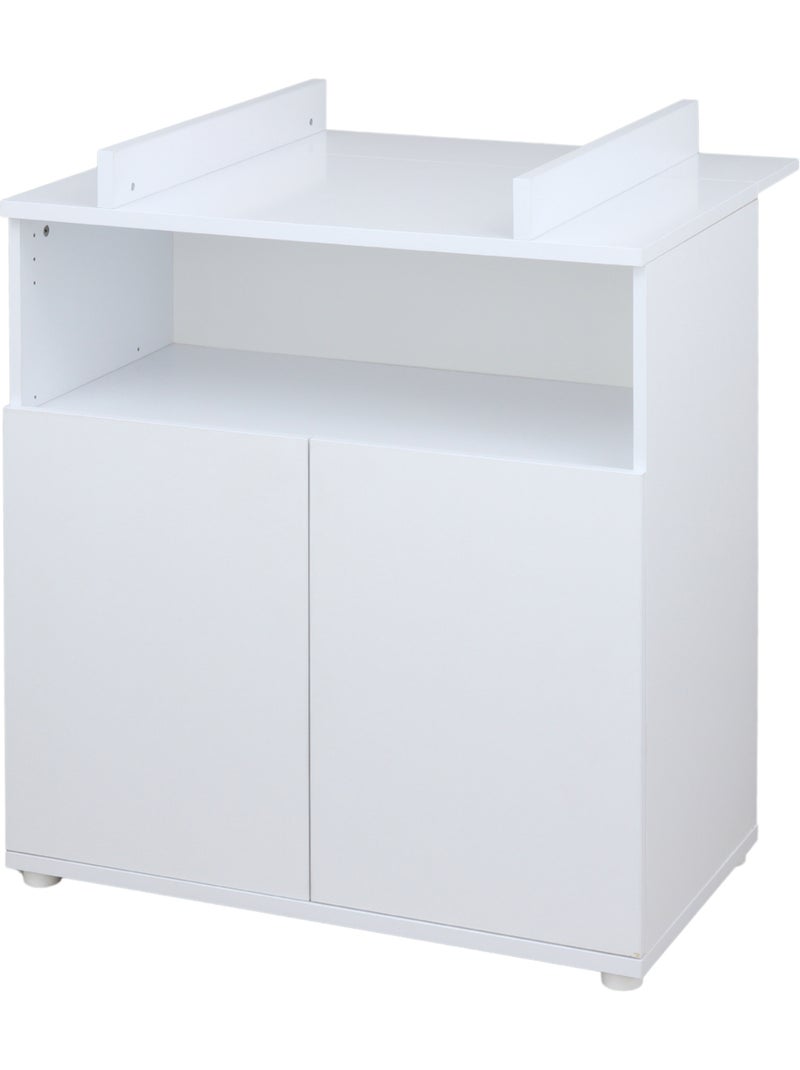 Habitación doble para bebés: cama de 120 x 60 y cómoda con cambiador de 2 puertas en - BABYPRICE Blanco - Kiabi
