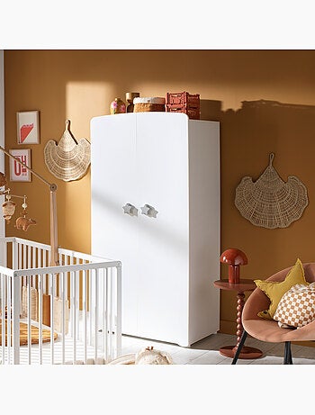 Habitación completa para bebé Basic, cama de 120 x 60 con barandillas, cómoda con - BABYPRICE