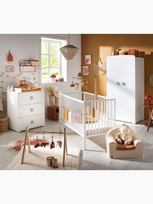 Habitación infantil completa Basic, cama de 120 x 60 con barandillas, cómoda con - BABYPRICE - Kiabi