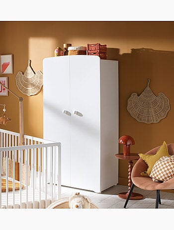 Habitación completa para bebé Basic, cama de 120 x 60 con barandillas, cómoda con - BABYPRICE