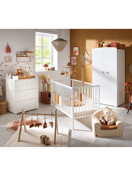 Habitación infantil completa Basic, cama de 120 x 60 con barandillas, cómoda con - BABYPRICE - Kiabi