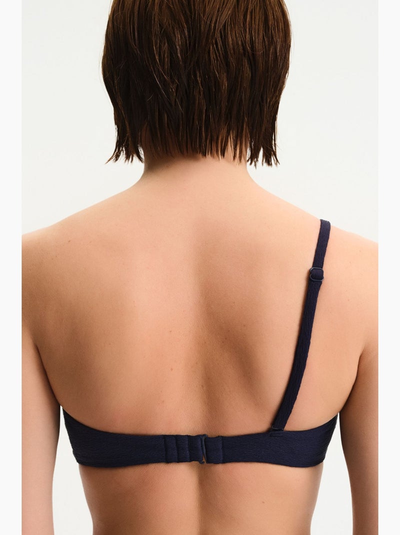 Hailey top de bikini de un hombro texturizado penti Azul marino - Kiabi