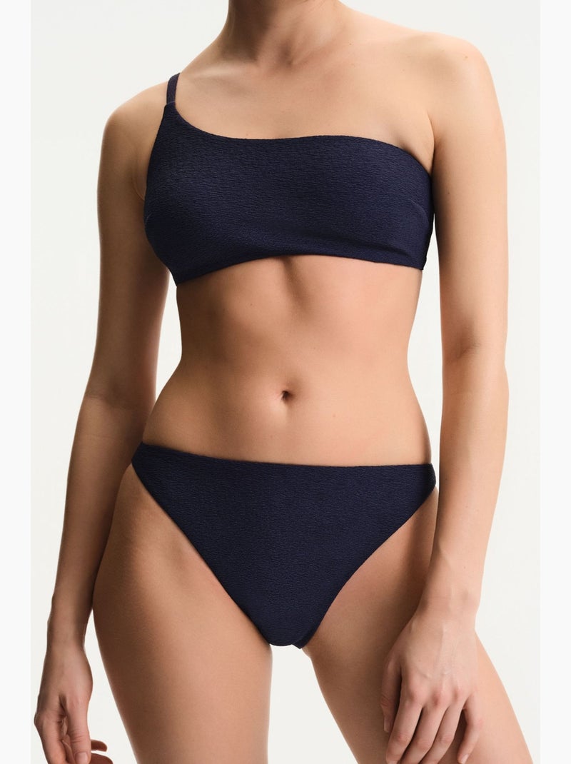 Hailey top de bikini de un hombro texturizado penti Azul marino - Kiabi