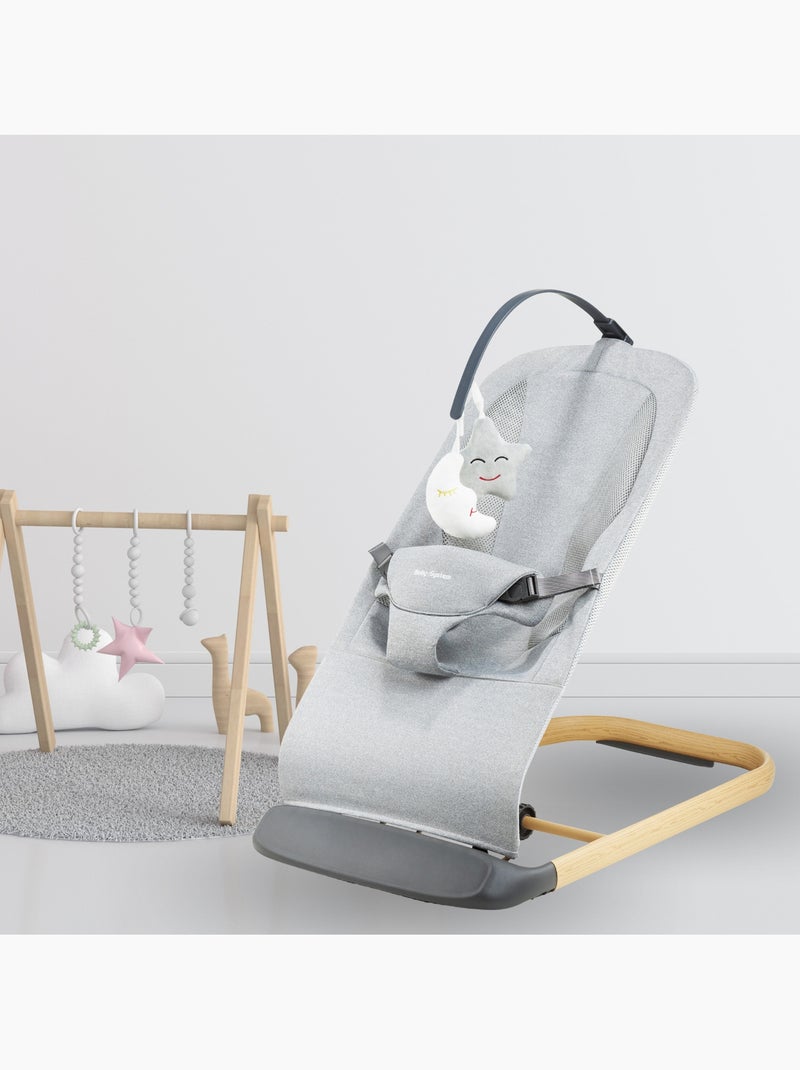 Hamaca bebé LILY 2 en 1 mecedora reclinable 0+ ligera 3 posiciones segura EN Gris - Kiabi