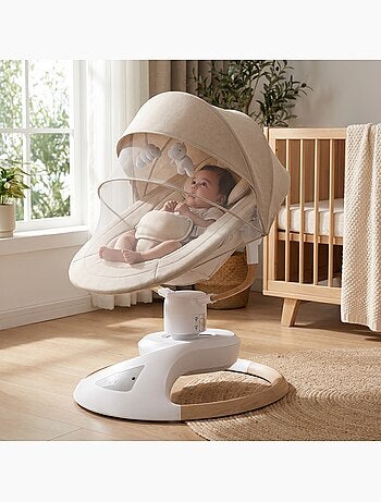 Hamaca / columpio eléctrico para bebé Emy de BEBE2LUXE Balanceo natural Beige