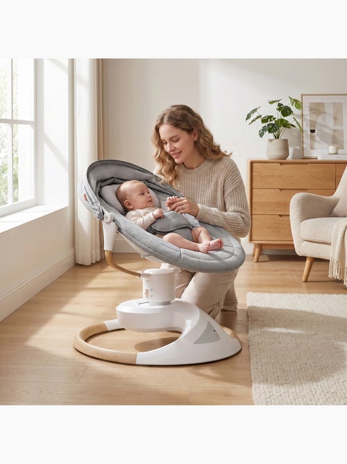 Hamaca / columpio eléctrico para bebé Emy de BEBE2LUXE Balanceo natural - Kiabi Hamaca / columpio eléctrico para bebé Emy de BEBE2LUXE Balanceo natural - Kiabi