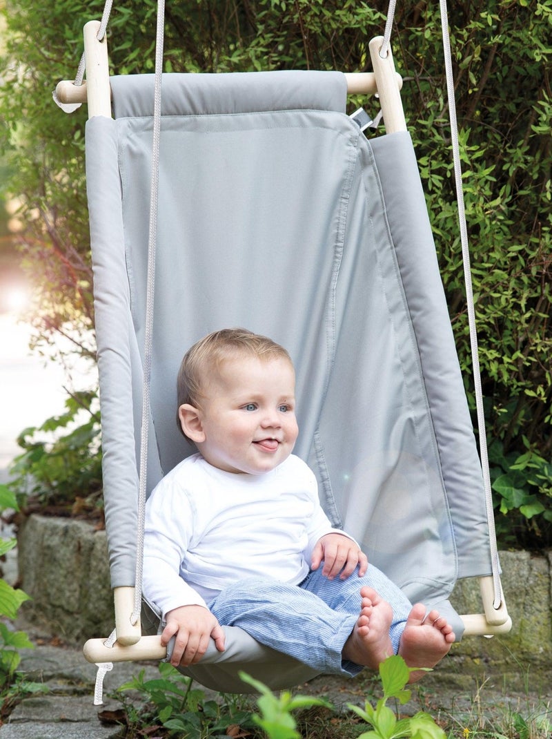 Hamaca de tela para bebés y niños - cuna colgante para interior y exterior 'Roba' Gris topo - Kiabi