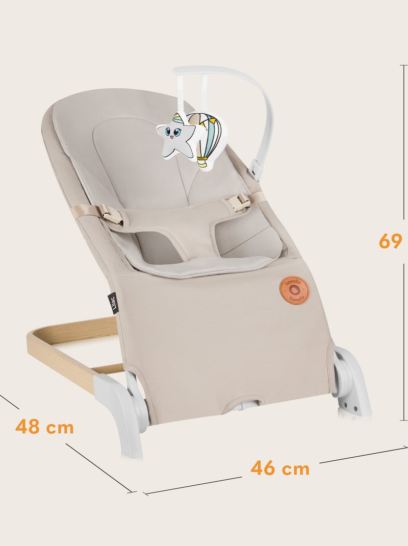 Hamaca mecedora LIONELO Lila - Plegable - Tejido de bambú - Movimiento natural Beige - Kiabi
