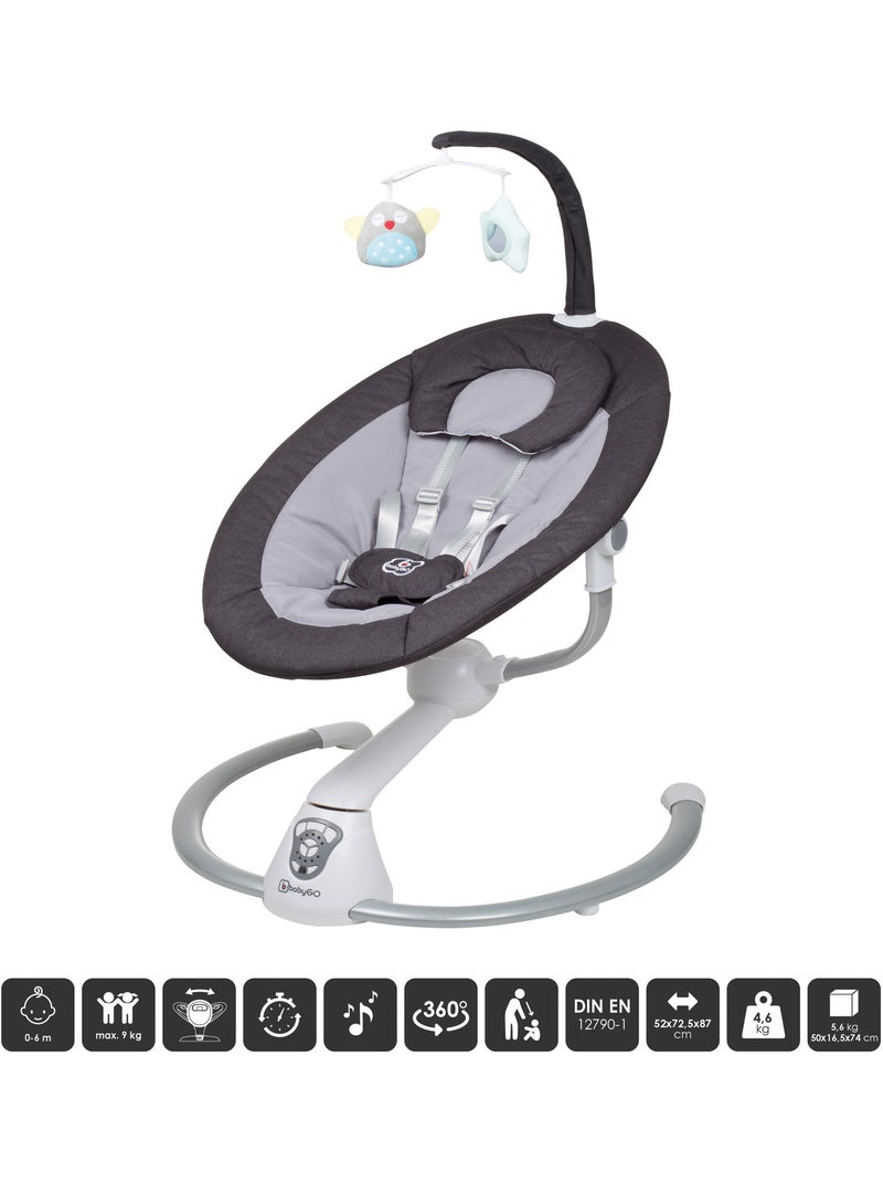 Hamaca para bebé homey - babygo Blanco Gris - Kiabi